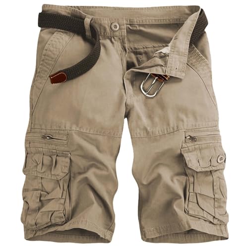 Cargo Shorts Herren Leicht Bermuda Sommer mit Taschen Große Größen Outdoor Arbeitshose Kurz Wanderhose Stretch Camouflage Kurzhose von Beichwtd