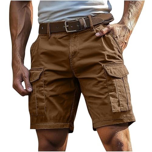 Cargohose Herren Kurz, Cargo Shorts Herren Kurze Hosen Cargohose Bermuda & Arbeit | Mit Reißverschluss Knopf Mehr Taschen | Outdoor Sportshorts Sommer Einfarbig Klassisch, Kaffee XL Cargohose Herren Kurz, Cargo Shorts Herren Kurze Hosen Cargohose Bermuda & Arbeit | Mit Reißverschluss Knopf Mehr Taschen | Outdoor Sportshorts Sommer Einfarbig Klassisch, Kaffee XL von Beichwtd