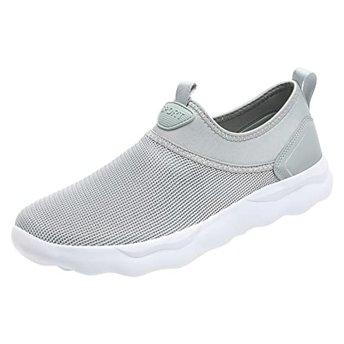 Damen Sportschuhe Slip-On Ohne Schnürung Mesh Dämpfung Entlastung Laufschuhe Handsfree Walkingschuhe Outdoor Tennisschuhe Sneakers Weich Bequeme Schuhe Leichte Freizeit Atmungsaktiv Turnschuhe von Beichwtd