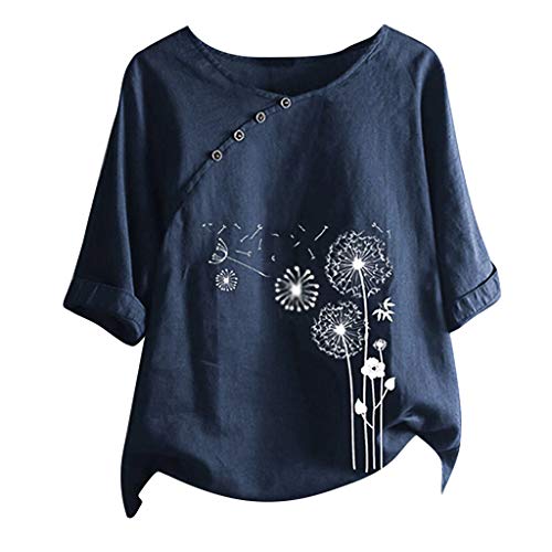 Musselin Bluse Damen Modern Elegant Sommerbluse Große Größen Oberteile Oversized Hemd Italienische Mode Blusenshirt Kurzarm Tops Hemdbluse Sommer Tuniken Leicht und Luftig V-Ausschnitt Damenblusen von Beichwtd
