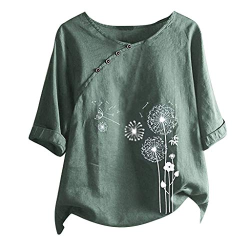 Musselin Bluse Damen Modern Elegant Sommerbluse Große Größen Oberteile Oversized Hemd Italienische Mode Blusenshirt Kurzarm Tops Hemdbluse Sommer Tuniken Leicht und Luftig V-Ausschnitt Damenblusen von Beichwtd