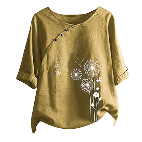 Musselin Bluse Damen Modern Elegant Sommerbluse Große Größen Oberteile Oversized Hemd Italienische Mode Blusenshirt Kurzarm Tops Hemdbluse Sommer Tuniken Leicht und Luftig V-Ausschnitt Damenblusen von Beichwtd