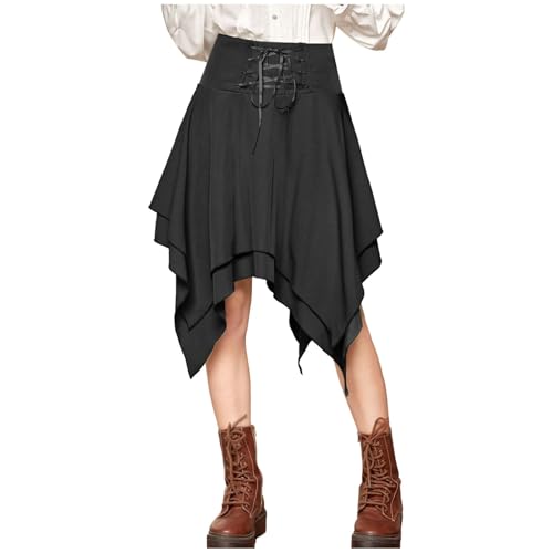 Rock Damen Sommer Mit Gummizug Leicht Wickelrock A Linien Steampunk Trachtenrock Luftiger Knielang Röcke Lang Halloween Kostüm Renaissance Mittelalter Midirock Elegant Gothic Plisseerock Skirts Rock Damen Sommer Mit Gummizug Leicht Wickelrock A Linien Steampunk Trachtenrock Luftiger Knielang Röcke Lang Halloween Kostüm Renaissance Mittelalter Midirock Elegant Gothic Plisseerock Skirts von Beichwtd