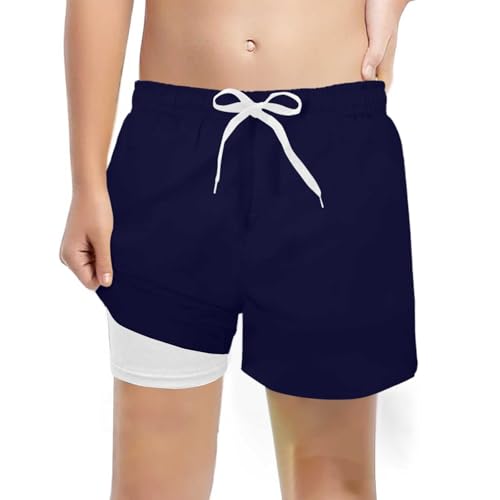 Schwimmhose Jungen Strand Badeshorts Verstellbarem Boardshorts Schnelltrocknend Schwimmhose Regular Fit Badepants Mit Taschen Shorts von Beichwtd