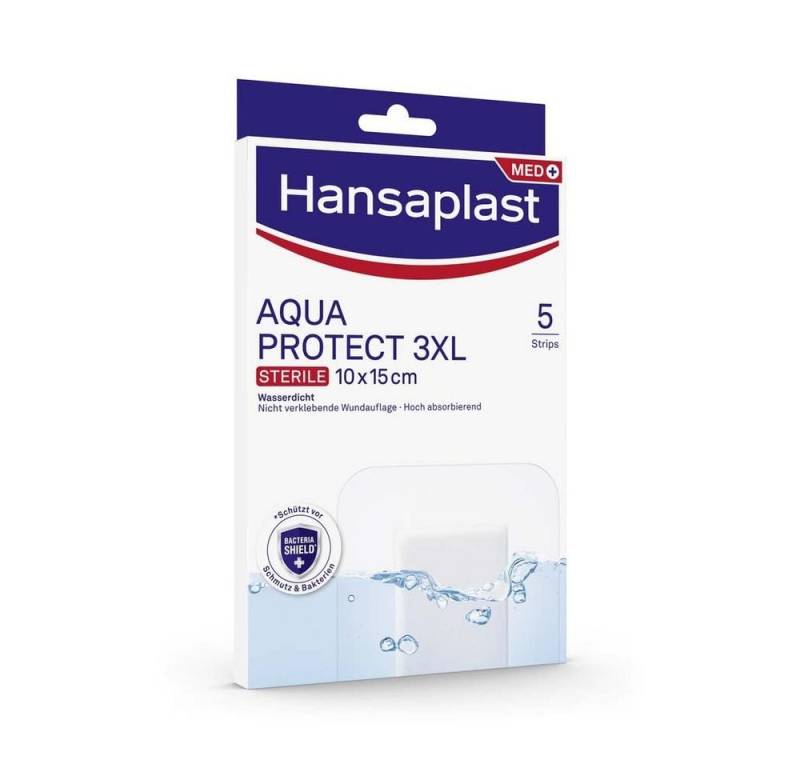 Hansaplast Wundpflaster Hansaplast Aqua Protect 3XL Steril 10 cm x 15 cm, 5 Stück von Hansaplast