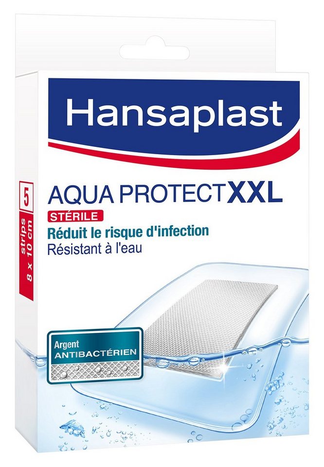 Hansaplast Wundpflaster Hansaplast Aqua Protect XXL Steril 8 cm x 10 cm, 5 Stück - B01HQ4CITS von Hansaplast