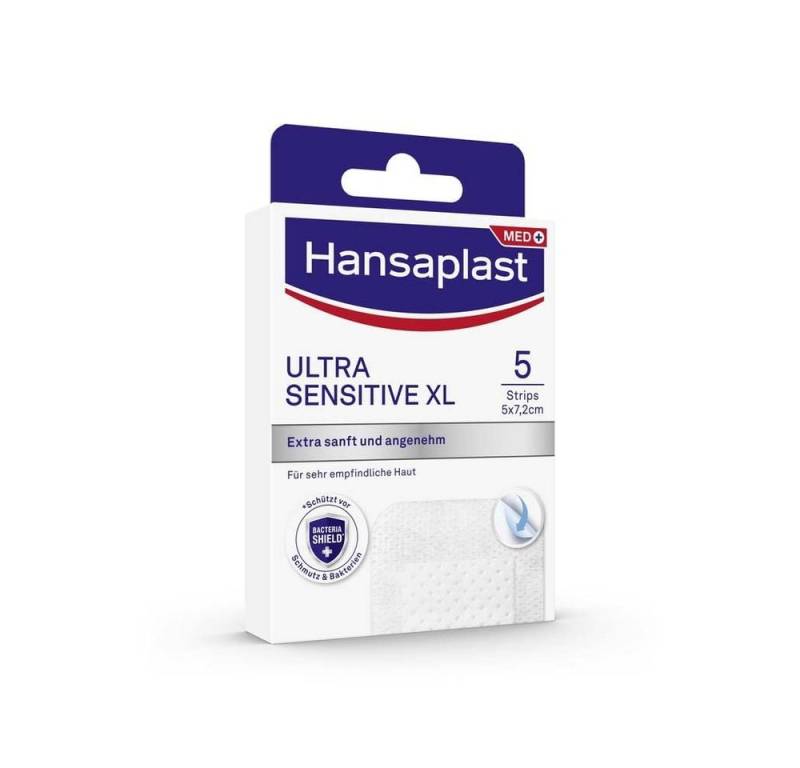 Hansaplast Wundpflaster Hansaplast Ultra Sensitive XL 5 cm x 7,2 cm, 5 Stück von Hansaplast