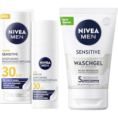 NIVEA MEN Sensitive Schützende Feuchtigkeitspflege LSF30 50ml + NIVEA MEN Sensitive Waschgel NIVEA MEN Sensitive Schützende Feuchtigkeitspflege LSF30 50ml + NIVEA MEN Sensitive Waschgel von Beiersdorf