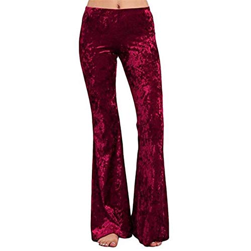 Beiersi Sweatpants Damen Sweathose Freizeithose Weite Beinhosen Baggy Hose Yoga Hosen Jogger Jogginghose Samthose (Small, Rot) von Beiersi