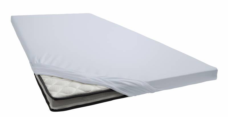 beige Spannbettlaken "Elasthan-Feinjersey Topper" Aus 95% gekämmter Baumwolle und 5% Elastan von Beige