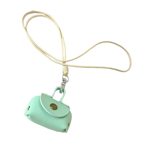 Beimus Bunte PU-Leder-Halskette, Taschenanhänger, Halskette für Damen, Frühlings-inspiriert, langes Umhängeband mit Dopamin, 5.5*3.6cm, Leder, Ammolit von Beimus