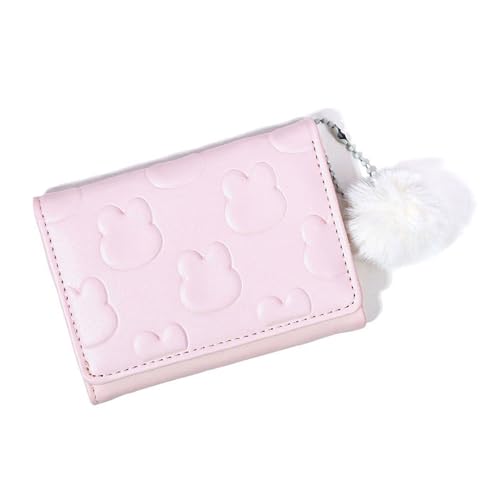 Beimus Damen-Geldbörse, schlicht, dreifach gefaltet, PU-Leder, kurze Geldbörse, klein, dreifach gefaltet, für Bargeld, Kartenhalter, kompakte Brieftaschen für Damen, a, Mass Beauty von Beimus