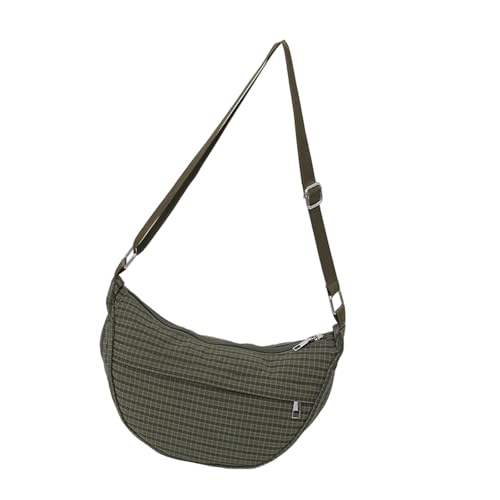 Beimus Damen Knödeltasche, kariert, Umhängetasche, Retro, Crossbody, Shopping, große Kapazität, Messenger für den täglichen Gebrauch, große Kapazität, Schulterknödel, Retro-Karo, Crossbody, grün, One Beimus Damen Knödeltasche, kariert, Umhängetasche, Retro, Crossbody, Shopping, große Kapazität, Messenger für den täglichen Gebrauch, große Kapazität, Schulterknödel, Retro-Karo, Crossbody, grün, One von Beimus