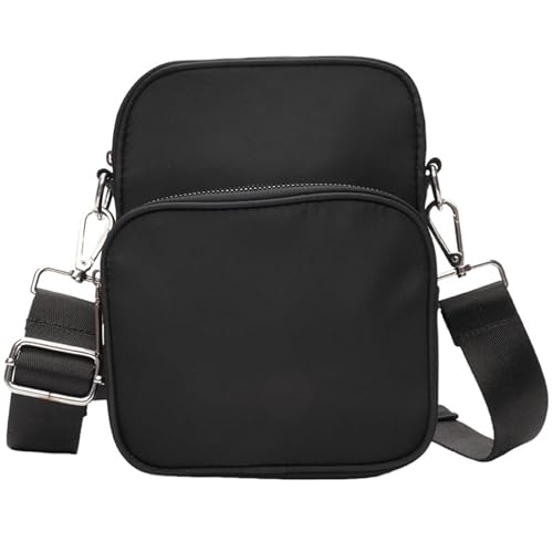 Beimus Damen-Umhängetasche aus Nylon, verstellbarer Riemen, kleine Schulter-Geldbörse mit mehreren Reißverschlussfächern, praktische Nylon-Handtasche Beimus Damen-Umhängetasche aus Nylon, verstellbarer Riemen, kleine Schulter-Geldbörse mit mehreren Reißverschlussfächern, praktische Nylon-Handtasche von Beimus
