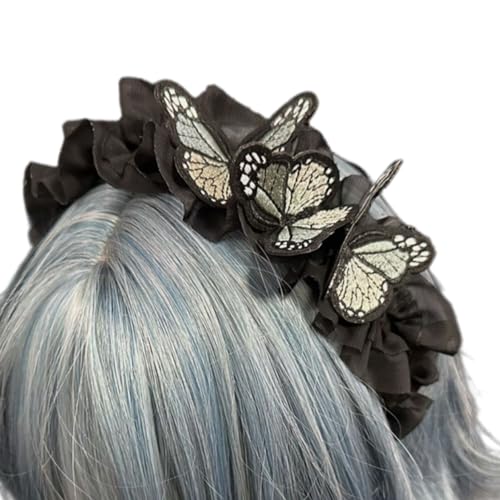Beimus Elegante Schmetterlings-Stirnbänder für Mädchen, Lolitas, Mehrzweck-Kopfbedeckung für Partys oder den Alltag von Beimus
