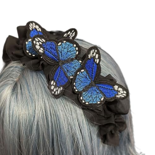 Beimus Elegante Schmetterlings-Stirnbänder für Mädchen, Lolitas, Mehrzweck-Kopfbedeckung für Partys oder den Alltag von Beimus