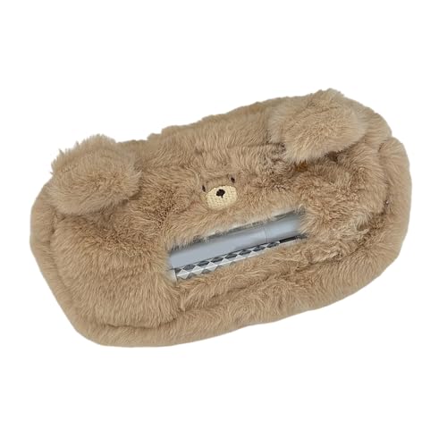Beimus Federmäppchen mit Plüsch-Hundemotiv, großes Fassungsvermögen, schöne Federmäppchen, Cartoon-Bär, Federmäppchen, Schreibtisch-Organizer, Little Bear, 18*4*8cm von Beimus