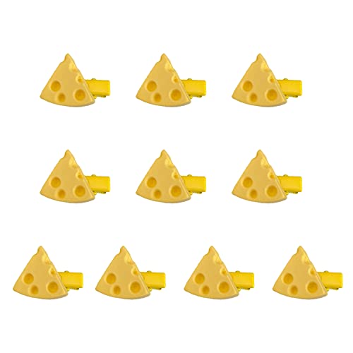 Beimus Haarklammern, Haarspangen für Mädchen, gelber Käse, Haarspangen, lustiges Dessert-Muster, Haarschmuck für Damen, 10 Stück von Beimus