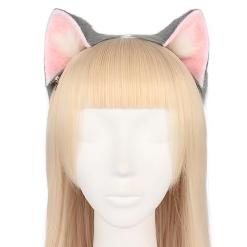 Beimus Haarklammern, Katzenohren-Haarspange, Plüsch-Katzenohr-Haarspange, Katzenohr-Haarspange, Katzenohr-Haarspange, Cosplay-Haarschmuck von Beimus