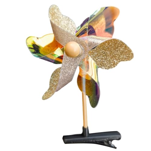 Beimus Haarklammern, bunte Windmühlen-Form, Haarnadeln für kleine Mädchen, zum Fotografieren, für Weihnachten, Festival, Windmühle, Haarspange für Kinder von Beimus