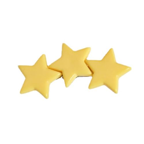 Beimus Haarklammern, gelbe Stern-Haarspange für Mädchen, Sternnadel, Stern, Haar-Accessoires, Kinder-Stern, Haarspangen, Star-Haarnadel, Haar-Piercing von Beimus