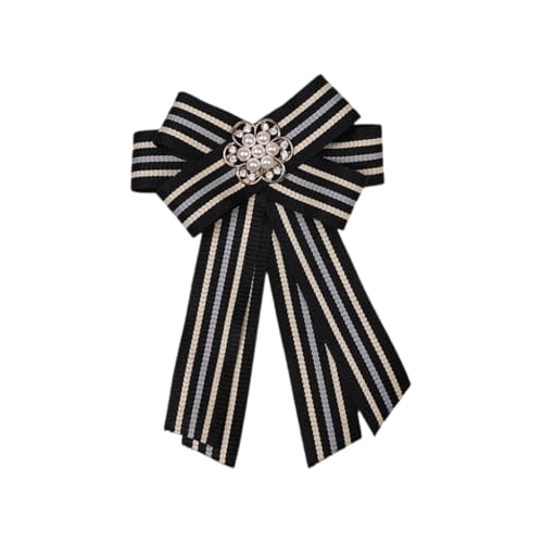 Beimus Schleifen-Brosche, Schmetterlings-Design, Schwarz, Brosche, Stoff von Beimus