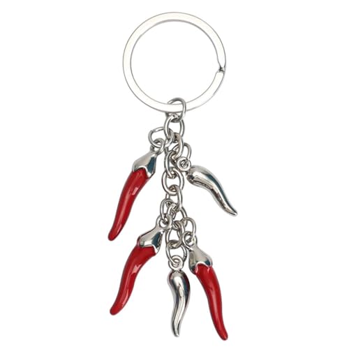 Beimus Schlüsselanhänger, modischer Chili-Pfeffer-Schlüsselanhänger, stilvoller Taschenanhänger, Legierung, Schlüsselanhänger, Dekoration, einzigartiger Öltropfen-Effekt, B von Beimus