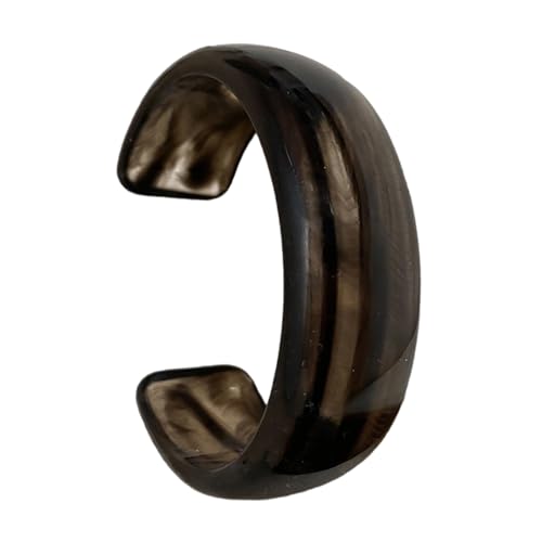 Breites Acryl Armreifen Geometrische Runde Armreifen Eröffnen Armband Acryltextur Handgelenk Schmuck Für Modeliebhaber Offener Manschettenknochenmangel von Beimus