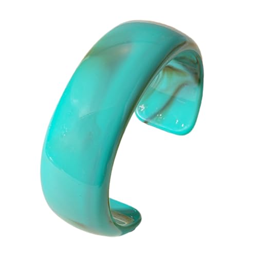 Breites Acryl Armreifen Geometrische Runde Armreifen Eröffnen Armband Acryltextur Handgelenk Schmuck Für Modeliebhaber Offener Manschettenknochenmangel von Beimus