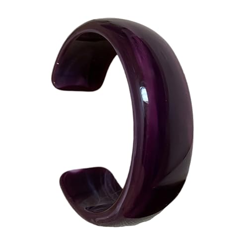 Breites Acryl Armreifen Geometrische Runde Armreifen Eröffnen Armband Acryltextur Handgelenk Schmuck Für Modeliebhaber Offener Manschettenknochenmangel von Beimus