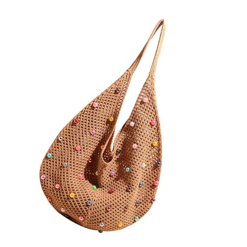Bunte Strandtasche für Damen, Umhängetasche, ästhetische Achselhöhle, trendige Handtasche, gehäkelt, Achselhöhle, Alltag, Damen, Strand, gehäkelt, Achselmode, Handtasche, ästhetische Schulter, khaki Bunte Strandtasche für Damen, Umhängetasche, ästhetische Achselhöhle, trendige Handtasche, gehäkelt, Achselhöhle, Alltag, Damen, Strand, gehäkelt, Achselmode, Handtasche, ästhetische Schulter, khaki von Beimus