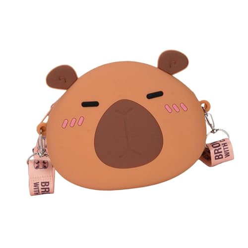 Creative Capybara Münzbeutel, flexible Silikon-Umhängetasche, Kleingeldtasche, um Münzen und kleine Gegenstände ordentlich zu halten, Reise-Organizer, 01style, Mass Beauty von Beimus