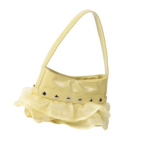 Damentasche im koreanischen Stil, Schultertasche, gerüschte Handtasche, PU-Leder, Achselhöhle, Damen, Pendeln, stilvolle Unterarm-Geldbörse, koreanischer Stil, Achselhöhle, Damen-Handtasche mit Damentasche im koreanischen Stil, Schultertasche, gerüschte Handtasche, PU-Leder, Achselhöhle, Damen, Pendeln, stilvolle Unterarm-Geldbörse, koreanischer Stil, Achselhöhle, Damen-Handtasche mit von Beimus