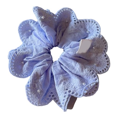 Elegante Kunstperlen Haarband Elastische Haargummis Stilvolle Krawatte für Frauen Mädchen Modeaccessoires Party Geschenk Modisches Spitzen-Haargummi von Beimus