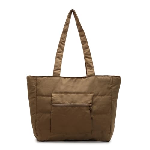 Geräumige Nylon-Handtasche, modische Schultertasche für Klasse, Pendeln, Einkaufen oder Reisen, praktische Unterarmtasche, Nylon-Unterarmtasche, khaki, One Size Geräumige Nylon-Handtasche, modische Schultertasche für Klasse, Pendeln, Einkaufen oder Reisen, praktische Unterarmtasche, Nylon-Unterarmtasche, khaki, One Size von Beimus