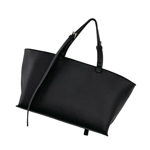 Geräumige PU-Handtasche Schultertasche für Pendler und Einkaufen, geeignet für moderne Frauen, mit großer Kapazität Schultertasche, Schwarz , One Size Geräumige PU-Handtasche Schultertasche für Pendler und Einkaufen, geeignet für moderne Frauen, mit großer Kapazität Schultertasche, Schwarz , One Size von Beimus