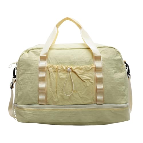 Geräumige Reisetasche mit mehreren Taschen, ergonomischer Schultergurt, raffinierte Umhängetasche, lässige Handtasche, leichter Turnbeutel mit Zubehör, gelb, Mass Beauty Geräumige Reisetasche mit mehreren Taschen, ergonomischer Schultergurt, raffinierte Umhängetasche, lässige Handtasche, leichter Turnbeutel mit Zubehör, gelb, Mass Beauty von Beimus