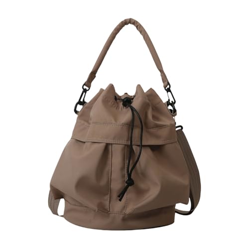 Große Kapazität Bucket Bag Oxford Schultertasche Crossbody Taschen Satchel für Pendler und Freizeitaktivitäten, stilvolle Tasche, khaki, One Size von Beimus