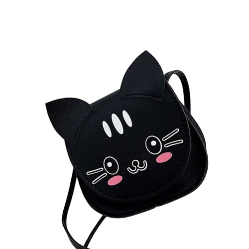 Kinder Kleine Crossbody Bag Cartoon Katzen Drucken Praktische PU Umhängetaschen Mit Anpassungsstraps Geburtstagsgeschenk Mädchen Verstellbares Umhängetasche Geschenk von Beimus