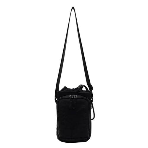 Kompakte Canvas-Umhängetasche mit verstellbarem Riemen, lässige Umhängetasche, geeignet für Einkaufen, Reisen und Arbeit, praktische Stofftasche, Schwarz , One Size Kompakte Canvas-Umhängetasche mit verstellbarem Riemen, lässige Umhängetasche, geeignet für Einkaufen, Reisen und Arbeit, praktische Stofftasche, Schwarz , One Size von Beimus