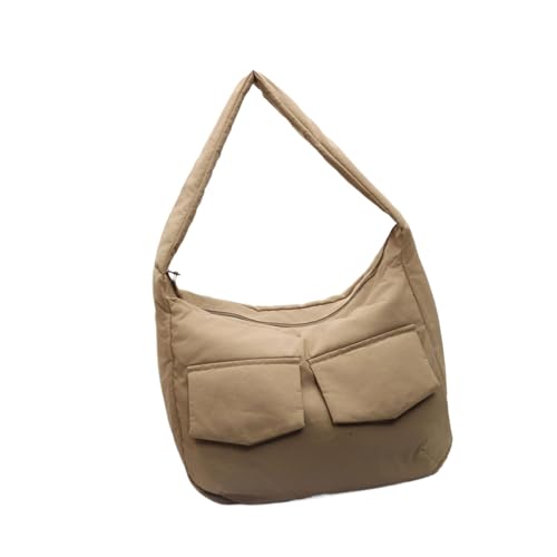 Lässige Nylon-Umhängetasche für Damen und Herren, geräumiges Design, Umhängetasche, ideal für Schule oder Büro, unverzichtbare Unisex-Umhängetasche, khaki, One Size Lässige Nylon-Umhängetasche für Damen und Herren, geräumiges Design, Umhängetasche, ideal für Schule oder Büro, unverzichtbare Unisex-Umhängetasche, khaki, One Size von Beimus