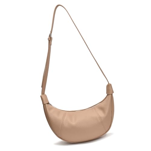 Leichte und praktische Umhängetasche aus PU-Leder für Pendler und Reisen, stilvolle Umhängetasche mit viel Platz, Unisex-Schultertasche, khaki, One Size Leichte und praktische Umhängetasche aus PU-Leder für Pendler und Reisen, stilvolle Umhängetasche mit viel Platz, Unisex-Schultertasche, khaki, One Size von Beimus