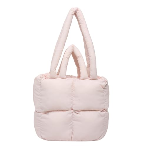 Modische Damen-Daunen-Umhängetasche, geräumige Nylon-Handtasche, leicht und bequem, mit Tragegriff oben, für Studenten, warme gesteppte Tasche, B, One Size Modische Damen-Daunen-Umhängetasche, geräumige Nylon-Handtasche, leicht und bequem, mit Tragegriff oben, für Studenten, warme gesteppte Tasche, B, One Size von Beimus