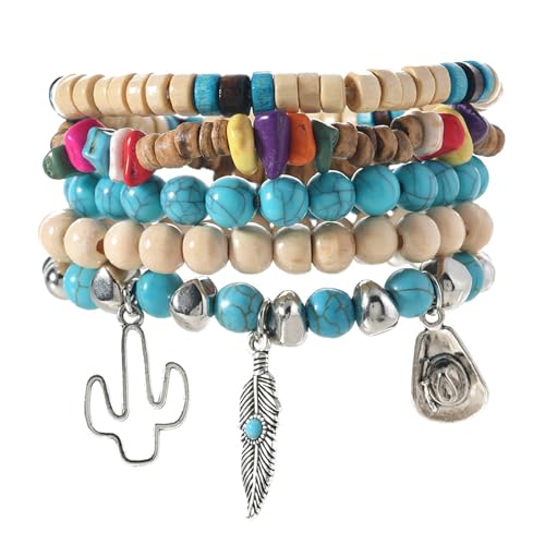 Natural Coconut Shell Bead Armband Mit Türkisfarbenem Für Women Styles Schmuck Handgelenk Accessoires Kokosschale Und Türkisfarbenes Armband von Beimus