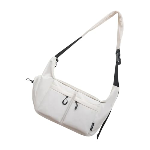 Praktische Nylon-Umhängetasche für Damen, großes Fassungsvermögen, lässige Crossbody-Tasche für den täglichen Gebrauch und Reisen, Abenteuer, mehrere Taschen, Crossbody-Tasche, weiß, One Size Praktische Nylon-Umhängetasche für Damen, großes Fassungsvermögen, lässige Crossbody-Tasche für den täglichen Gebrauch und Reisen, Abenteuer, mehrere Taschen, Crossbody-Tasche, weiß, One Size von Beimus