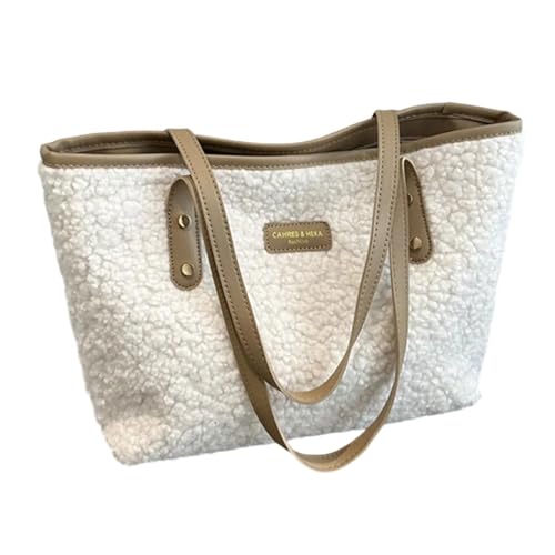 Praktische Plüsch-Schultertasche zum Tragen von wichtigen Gegenständen in einer einfarbigen Unterarmtasche, Handtasche für modische Stadt, modische Schultertasche für Damen, B, One Size Praktische Plüsch-Schultertasche zum Tragen von wichtigen Gegenständen in einer einfarbigen Unterarmtasche, Handtasche für modische Stadt, modische Schultertasche für Damen, B, One Size von Beimus