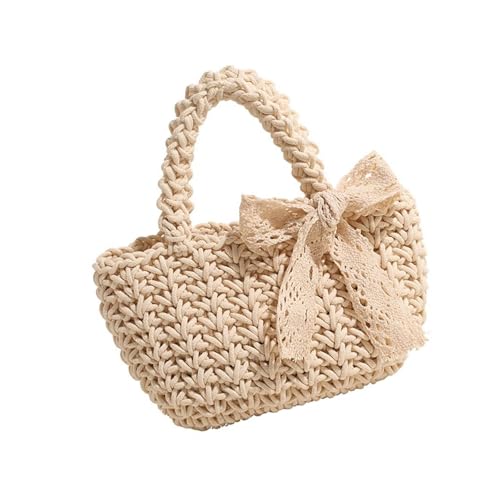Stroh-Tragetasche, Sommer, Strandtasche, handgefertigt, Stroh, gewebte Handtasche für Damen, Reisen, Handtasche, Clutches, Geldbörse, Geschenke, Tragegriff oben, weiß, One Size Stroh-Tragetasche, Sommer, Strandtasche, handgefertigt, Stroh, gewebte Handtasche für Damen, Reisen, Handtasche, Clutches, Geldbörse, Geschenke, Tragegriff oben, weiß, One Size von Beimus