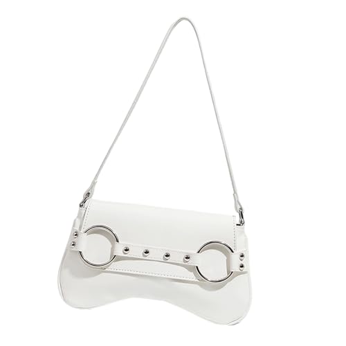 Umhängetasche für Damen, trendige Abend-Clutches, Geldbörse, PU-Leder, unter dem Arm, Geldbörsen, Schlingentasche, Handtasche, Knödel, trendiger Unterarm, weiß, One Size Umhängetasche für Damen, trendige Abend-Clutches, Geldbörse, PU-Leder, unter dem Arm, Geldbörsen, Schlingentasche, Handtasche, Knödel, trendiger Unterarm, weiß, One Size von Beimus