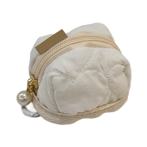 Weiche Baumwoll-Kopfhörer-Tasche mit praktischer Lippenstift-Aufbewahrung mit Reißverschluss für Mode-Enthusiasten und Studenten, tägliches Pendeln, weiß, Mass Beauty Weiche Baumwoll-Kopfhörer-Tasche mit praktischer Lippenstift-Aufbewahrung mit Reißverschluss für Mode-Enthusiasten und Studenten, tägliches Pendeln, weiß, Mass Beauty von Beimus
