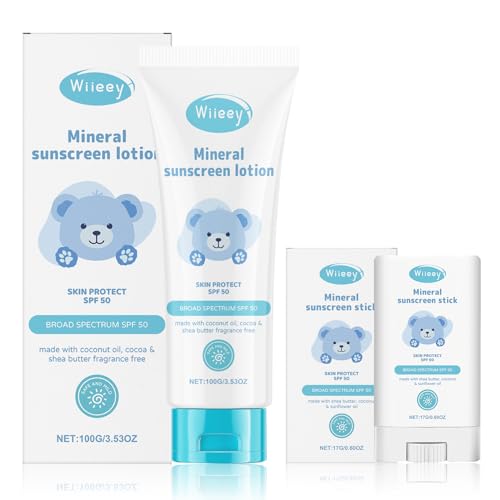 Mineralische Sonnencreme Baby und Kids LSF 50 100g + Sonnencreme Stick Kinder LSF 50 17g, Hoher Sonnenschutz, Mineral Sunscreen Kinder Sonnenstick Sunblocker Stick, Natrue,Vegan,Parfümfrei,Wasserfest Mineralische Sonnencreme Baby und Kids LSF 50 100g + Sonnencreme Stick Kinder LSF 50 17g, Hoher Sonnenschutz, Mineral Sunscreen Kinder Sonnenstick Sunblocker Stick, Natrue,Vegan,Parfümfrei,Wasserfest von Beinup
